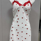 Cœur d'amour blanc rouge / S