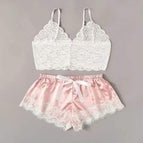 Haut rose + blanc / S