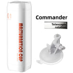 Commandant - Télescopique rotatif blanc + ventouse blanche